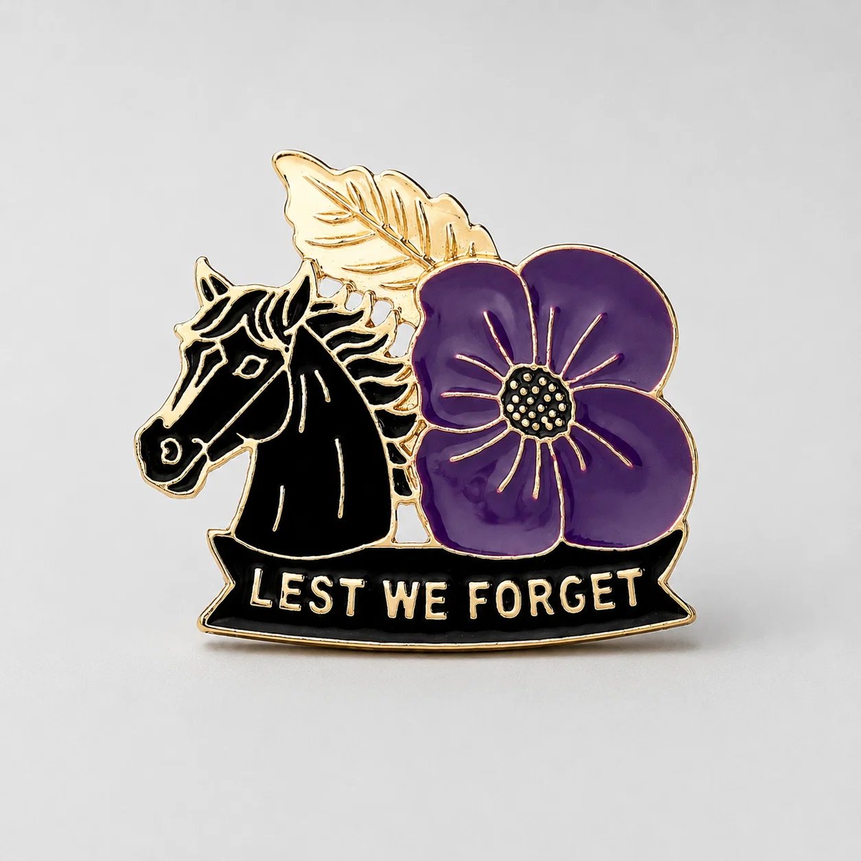 ๐ Limited Edition War Horse Purple Poppy 111th Anniversary Remembrance Brooch