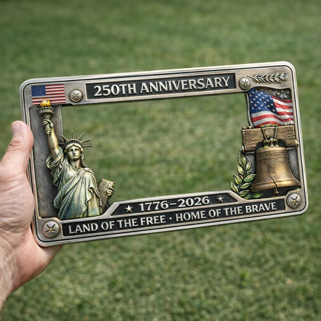 🔥LAST DAY 49% OFF-🦅USA 250th Anniversary License Plate Frame Patriotic Commemorative