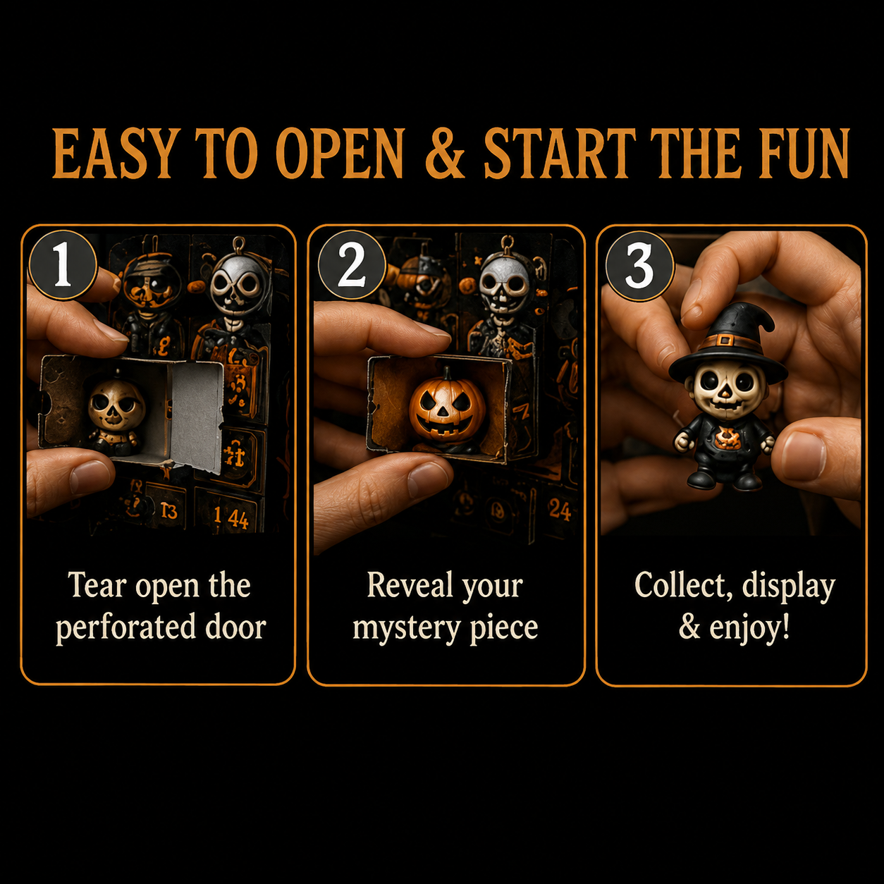 ๐๐ 31 Nights of Fright Halloween Countdown Box | 31 Unique Mini Figurines, Hanging Charms & Spooky Collectibles with No Repeats ๐ปโจ