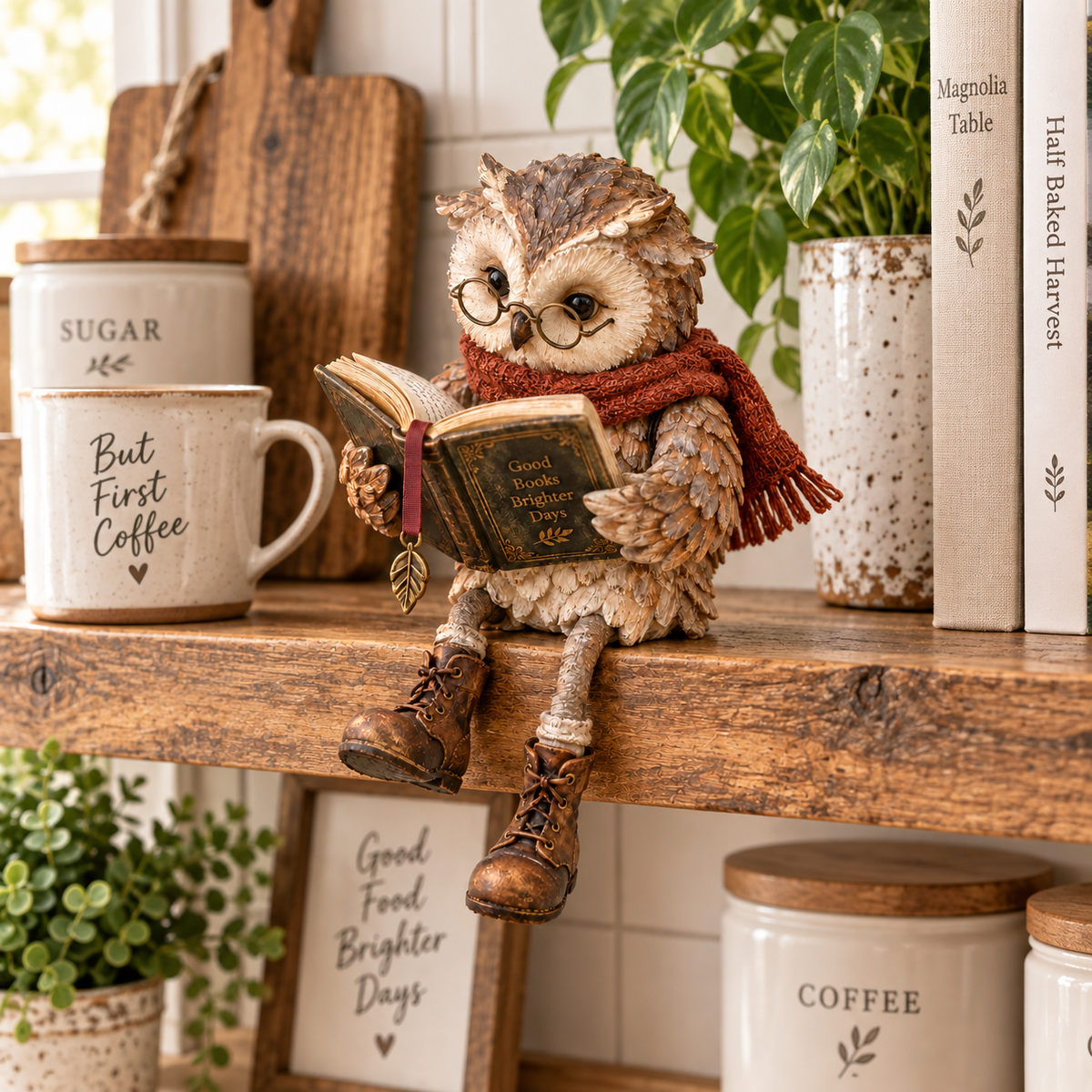 Reading Owl Figurine π¦π β Whimsical Book Lover Decor
