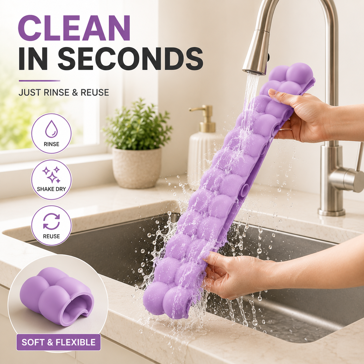 š¦ Silicone Sink Splash Guard ā Keep Counters Dry & Splash-Free