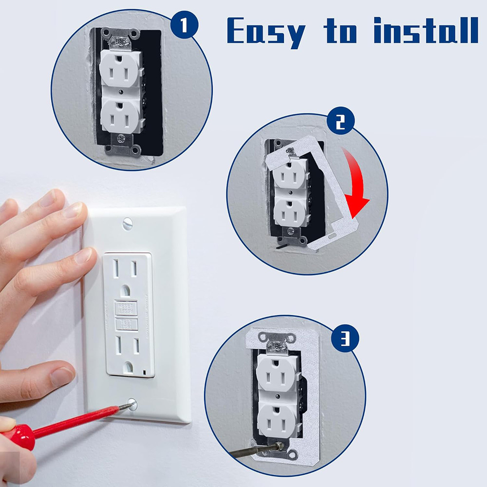 10 Pcs Wall Plate Spacer,Spacers for Electrical Outlets, Metal Flush Fit Device Leveling Plates for Electrical Outlet Repair, Fix Loose Outlets and Electrical Boxes