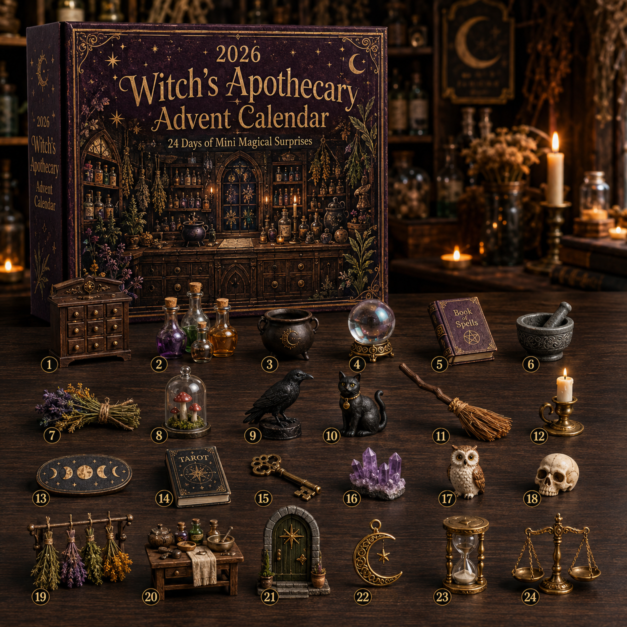 2026 Witchy Apothecary Advent Calendar ๐งโโ๏ธ๐ฎ โ 24 Days of Magical Surprises