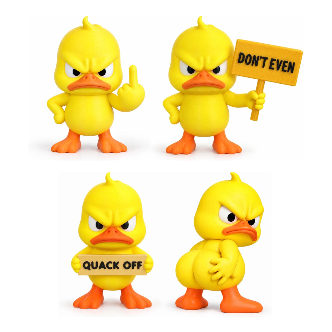 Angry Duck Figurine 🦆😤 – Funny Quirky Decor for Home & Garden