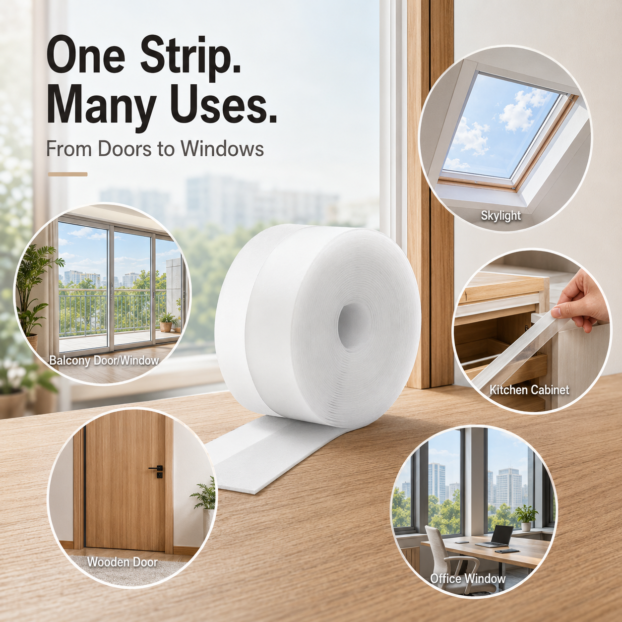๐ช Weatherproof Door & Window Seal Strip โ Stop Drafts, Dust & Water Gaps