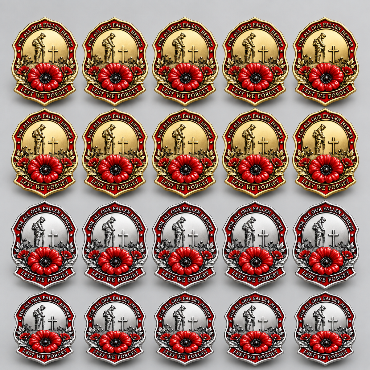 Limited Edition Red Poppy Remembrance Brooch β For All Our Fallen Heroes