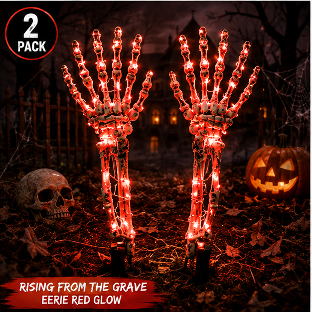 2-Pack Skull Arm Halloween Outdoor Decorations
