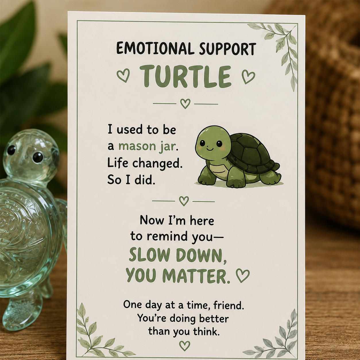 ๐ Emotional Support Glass Animal Gift โ A Little Reminder You Matter.
