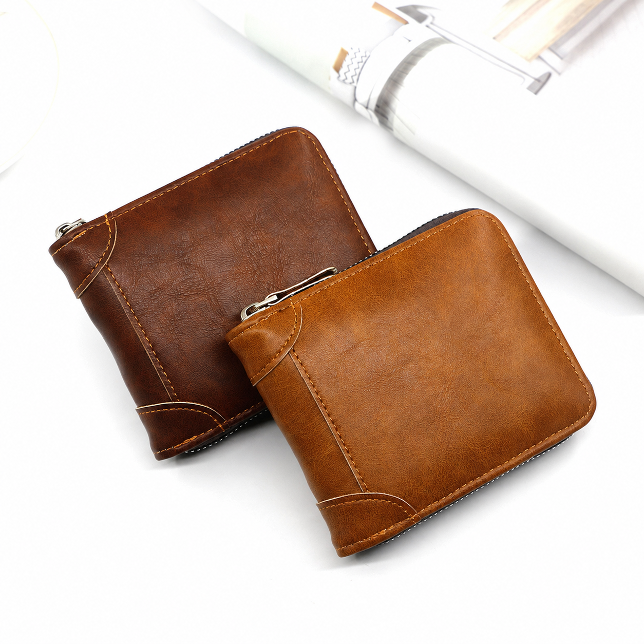 ๐ฅLAST DAY 49% OFF๐ฅ๐ผ Vintage Zip Wallet, Bifold Card Coin Purse