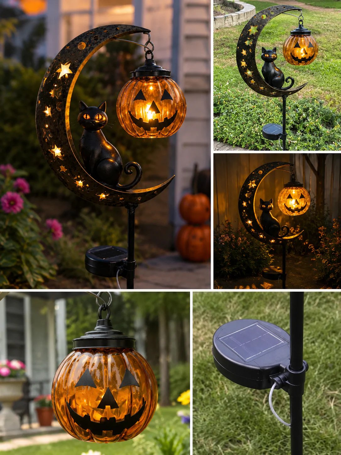 π Halloween Early Bird Sale | 49% OFF Pumpkin Moon Garden Stake Light