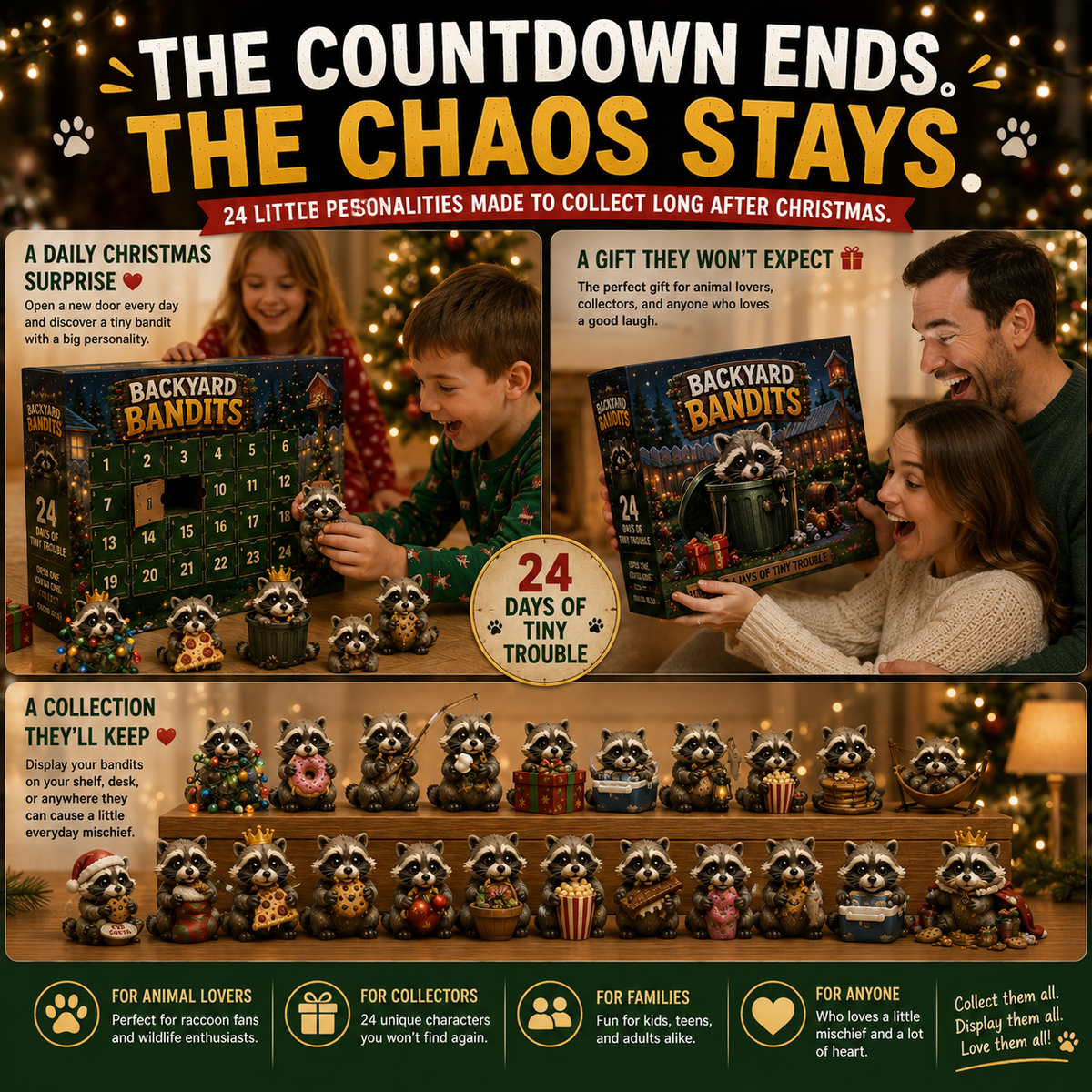 ๐ฆ Backyard Bandits Advent Calendar โ 24 Days of Tiny Trouble