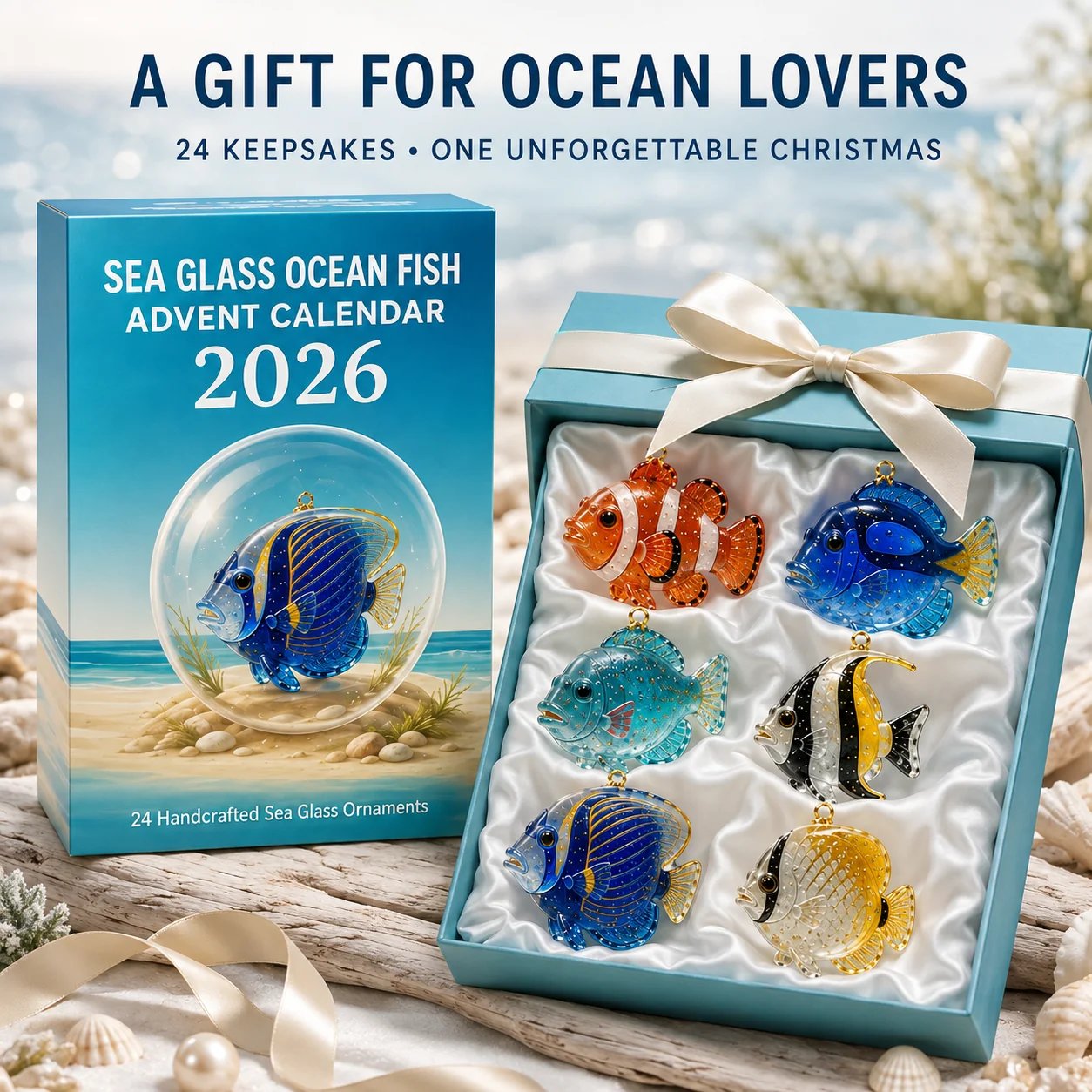 2026 Sea Glass Ocean Fish Advent Calendar
