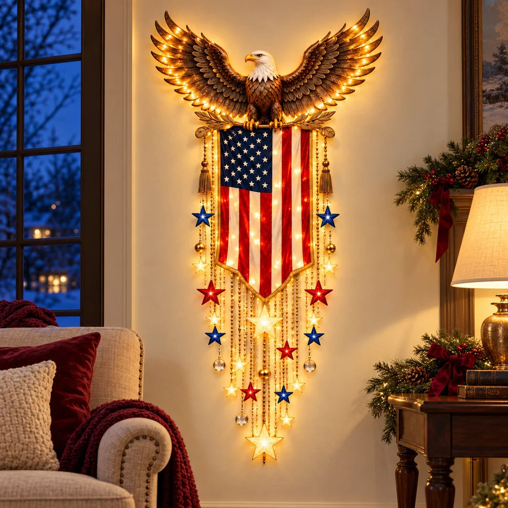 πΊπΈπ½ Liberty 250 Starfall Wall Glow β Patriotic Anniversary Lighted Keepsake