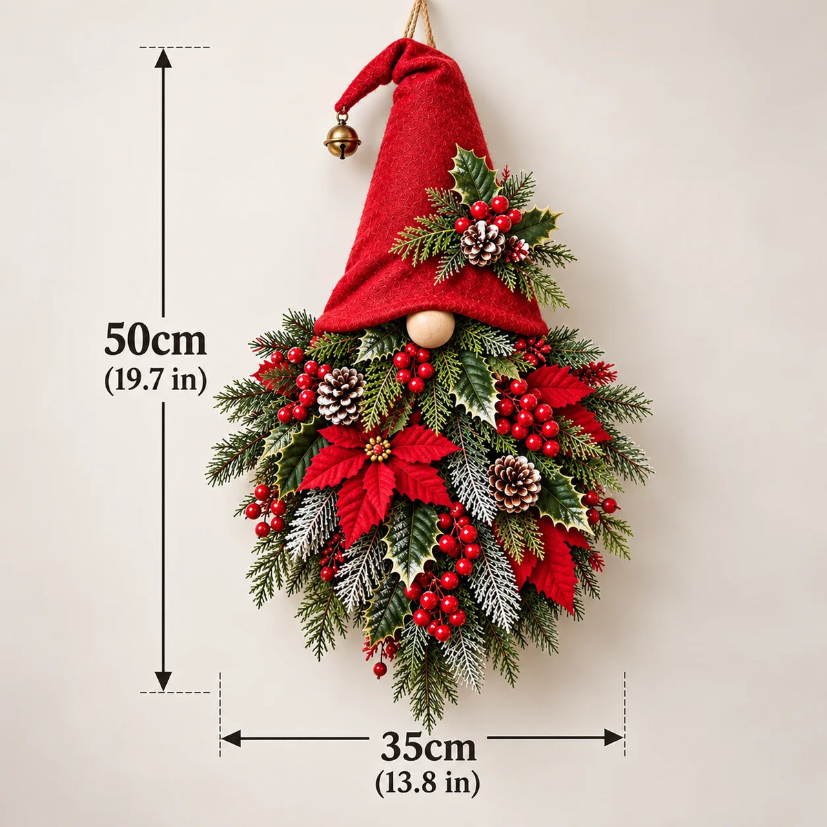 ππ§ββοΈ Christmas Evergreen Gnome Door Hanger