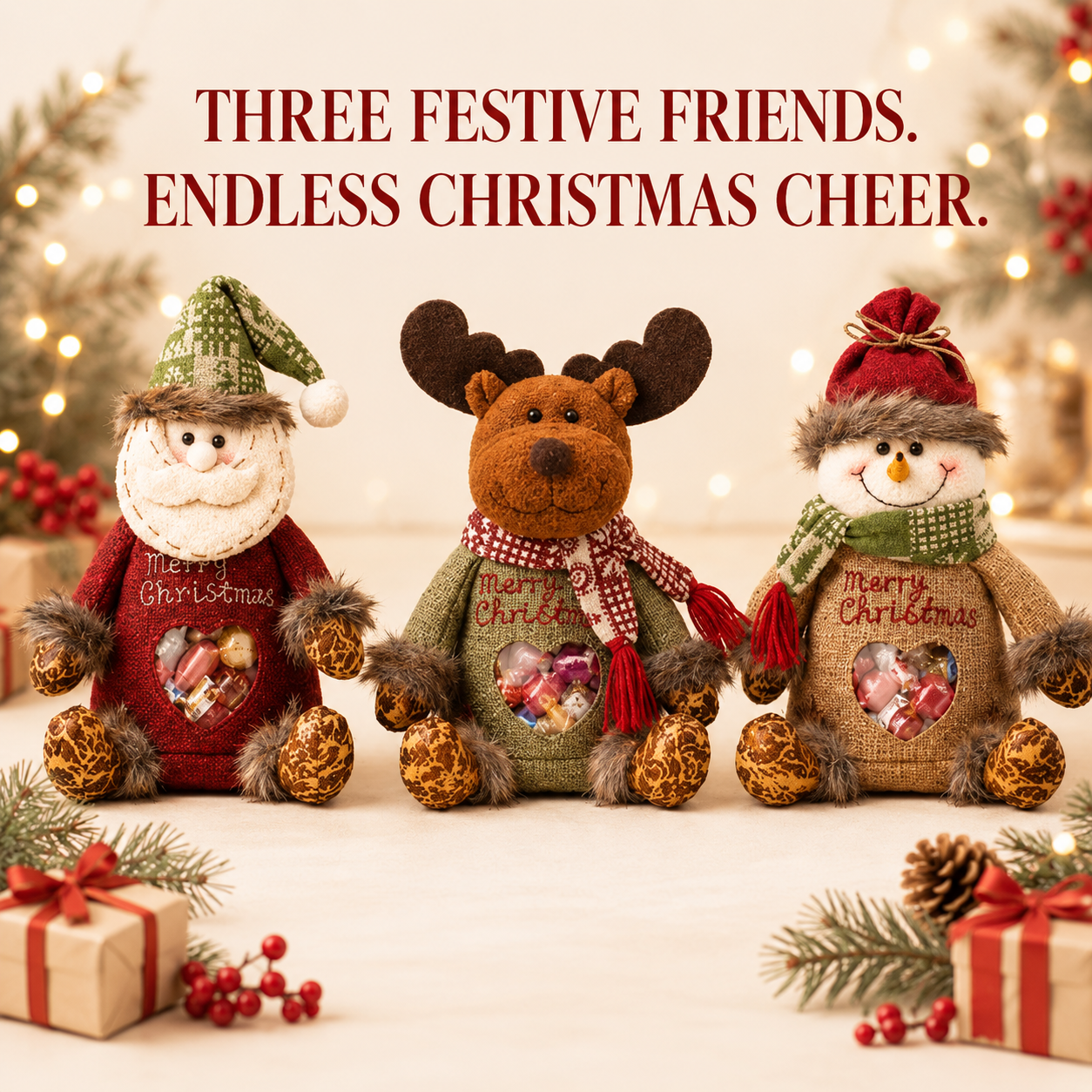 Christmas Character Candy Holder Gift Bag