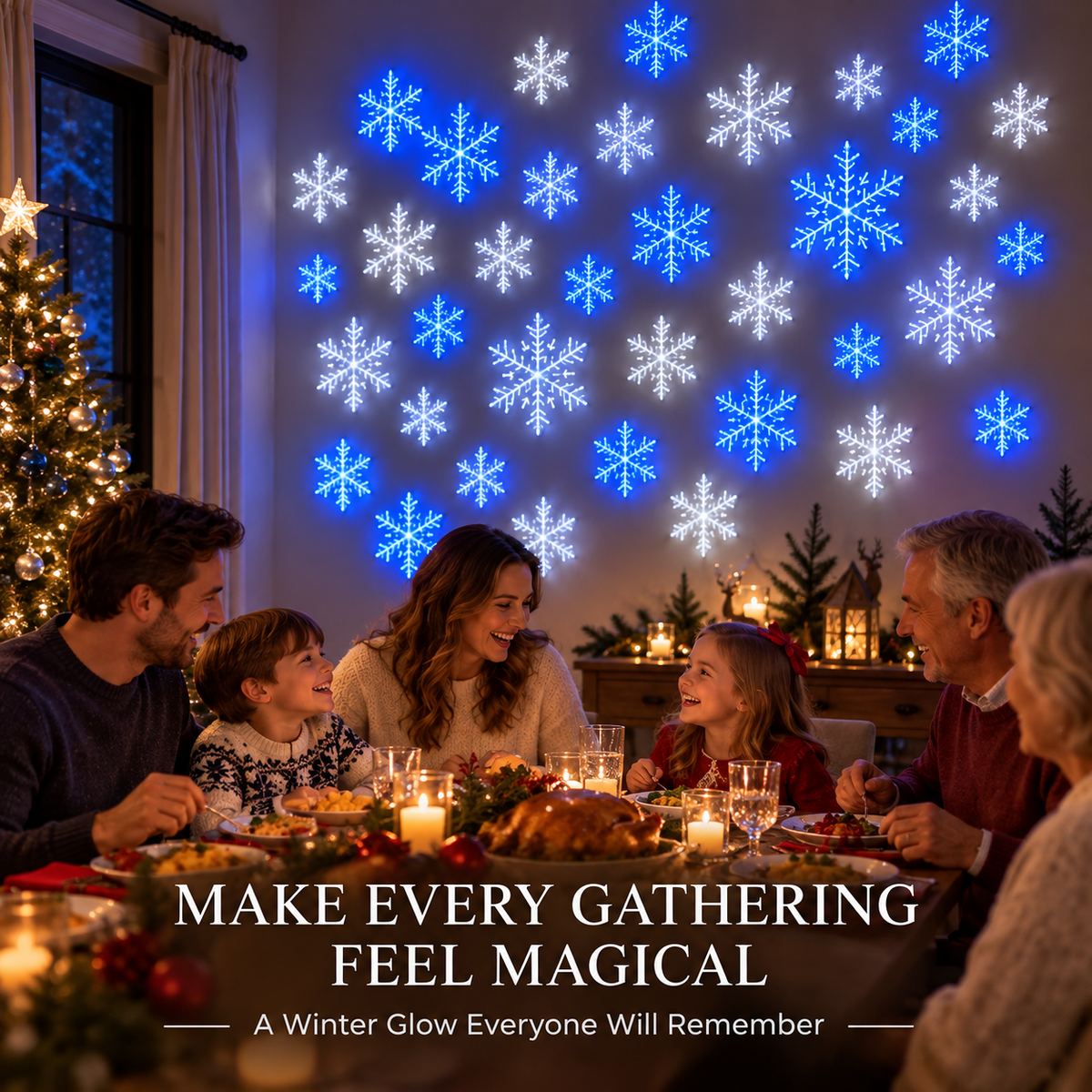 ❄️LED Snowflake Wall Decoration Set