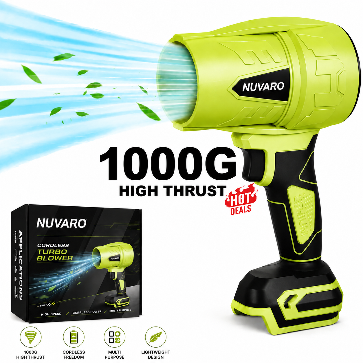 ⚡ Turbo Jet Blower – 1000G Cordless Air Duster