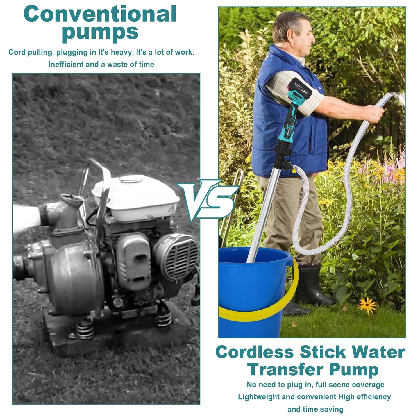 Mroace Cordless Portable Water Transfer Pump