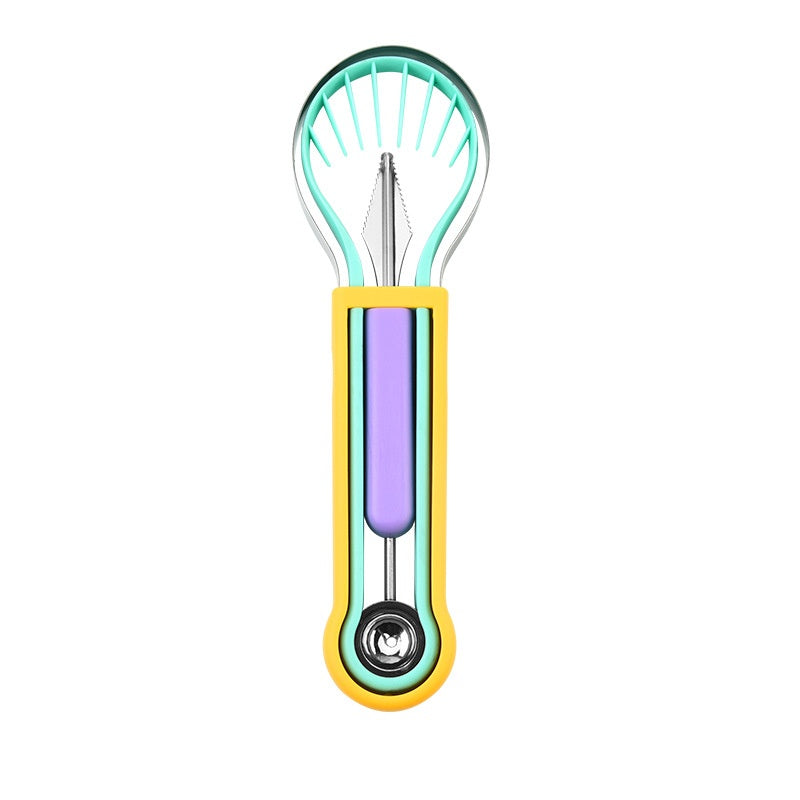✨ Elevate Your Fruit Preparation Game—The 3-in-1 Multi-Function Melon Ball Scoop & Carving Knife Set! ✨