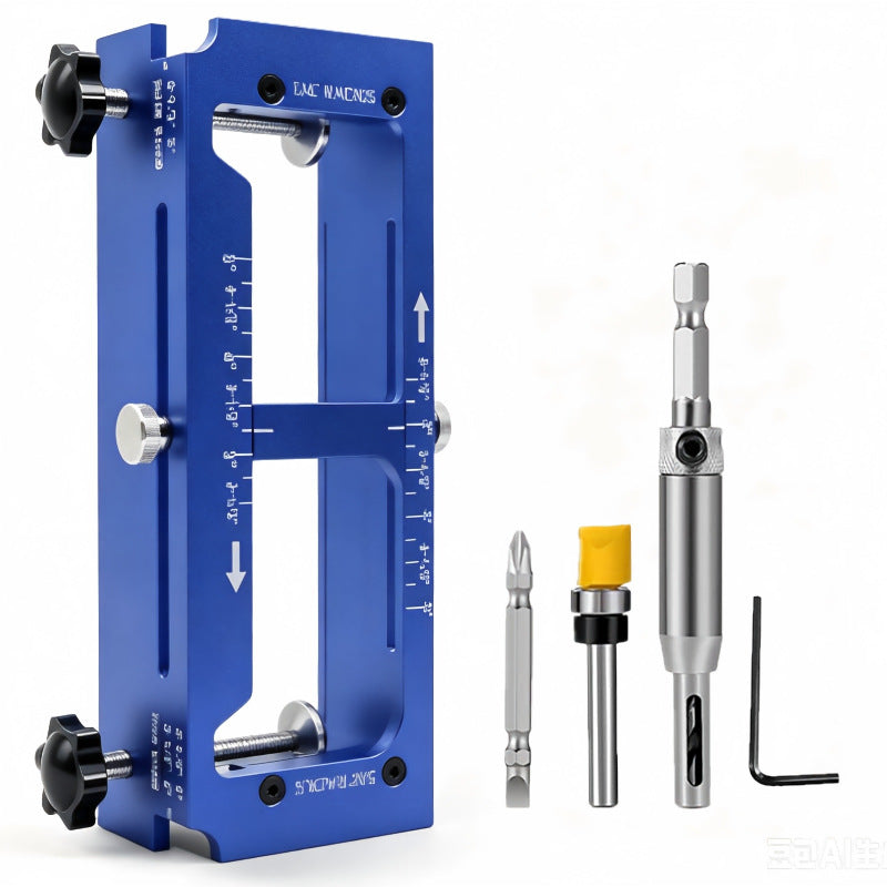 🔧Adjustable Door Hinge Mortise Jig Kit – Precision Routing, Quick Setup & Perfect for Carpenters, Joiners & DIY Home Renovations ✨