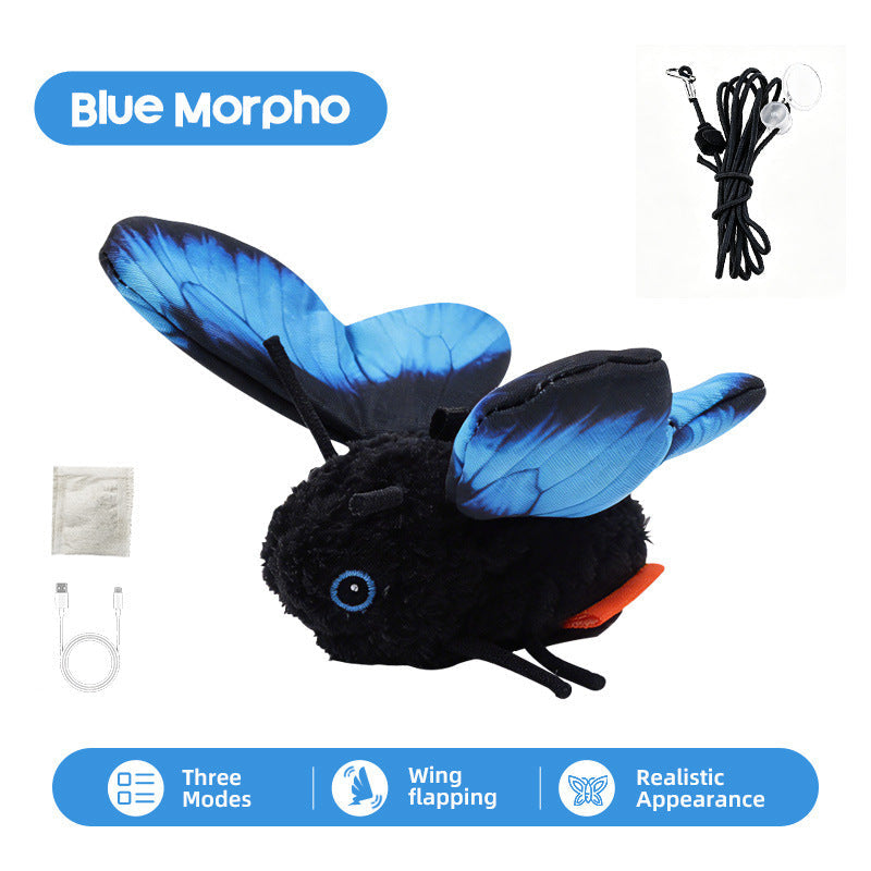 🦋 Fluttering Electric Butterfly Cat Toy | Interactive Moving Playmate for Indoor Kitties