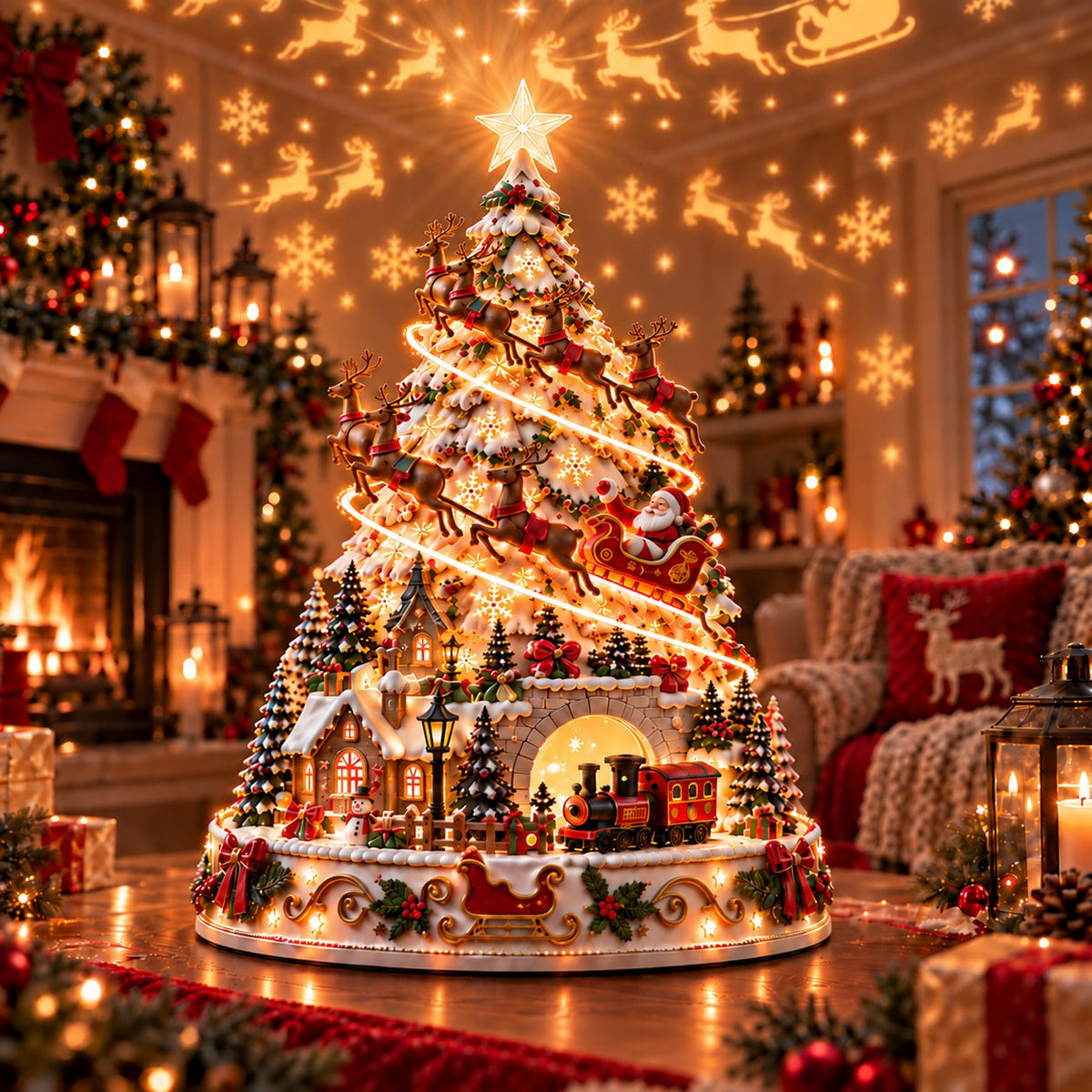 🏆 60,000+ Sold - 🎄MerryRealm™ Christmas Village Lightscape Tree
