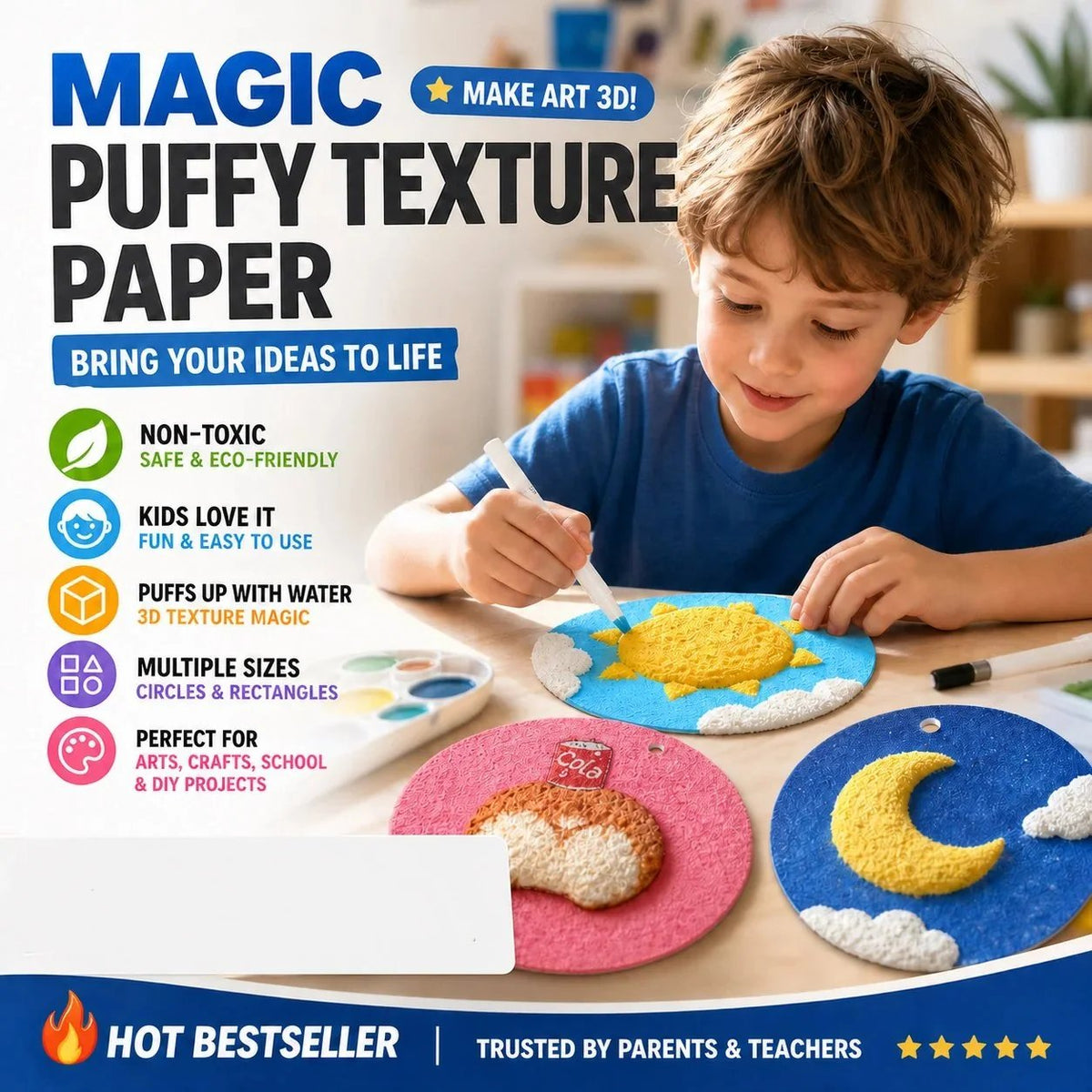 🔮Master the magic of painting!👩🎨Foam Texture Painting Paper🎁