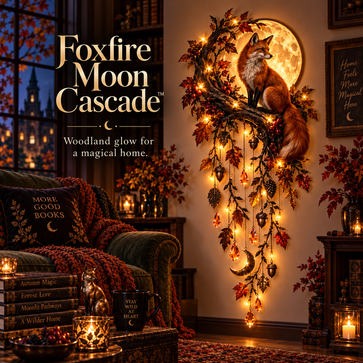 Enchanted Moon Animal Wall Light