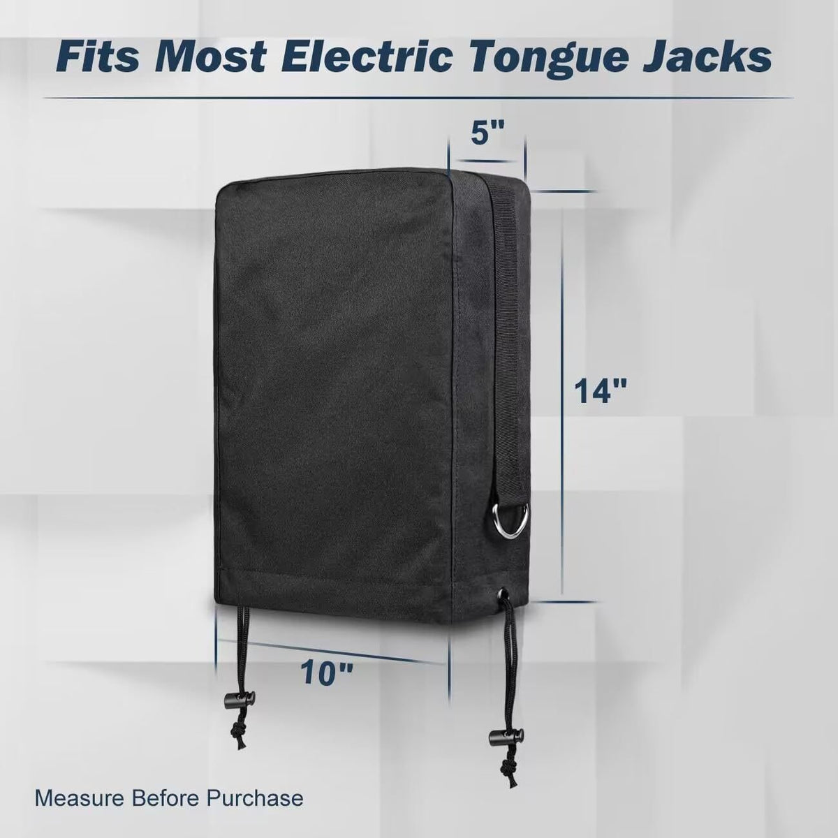 RV Electric Jack Safety Cover – Heavy-Duty Waterproof Gray Cover