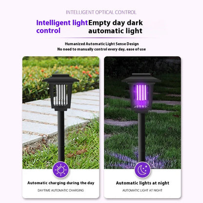 Outdoor Solar LED Mosquito Killer Garden Lamp - Best Stinger for Mosquitoes/Moths/Flies