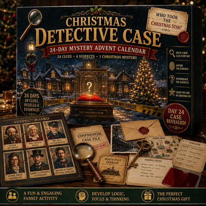 ⏳ Last Day 52% OFF – 24-Day Mystery Adventure Advent Calendar Collection | 24 Clues, Hands-On Puzzles & One Final Reveal
