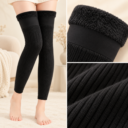 Fleece-Lined Long Knee & Leg Warmers for Women