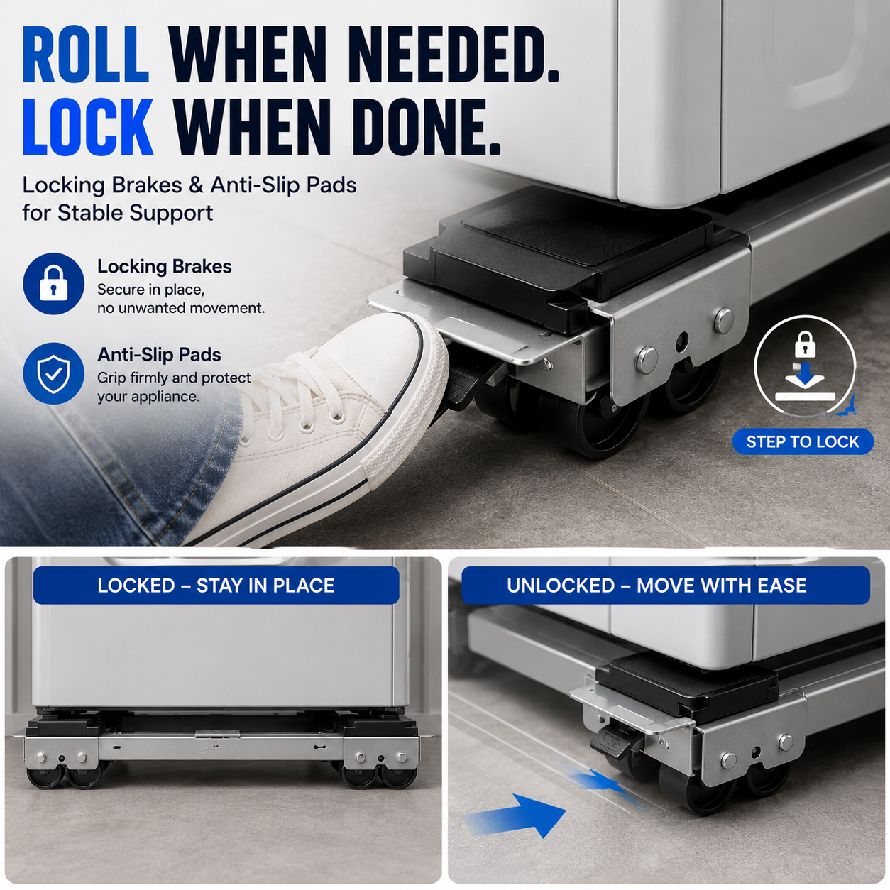 ✨ 2026 Best Seller Appliance Moving Dolly – No More Struggling With Heavy Washers & Dryers