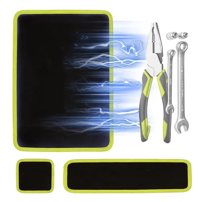 ⚡ Ultra-Strong Magnetic⚡Flexible Magnetic Tool Mat - Ultra-Thin Magnetic Tool Holder, Automotive Body Panels (3 Pack)