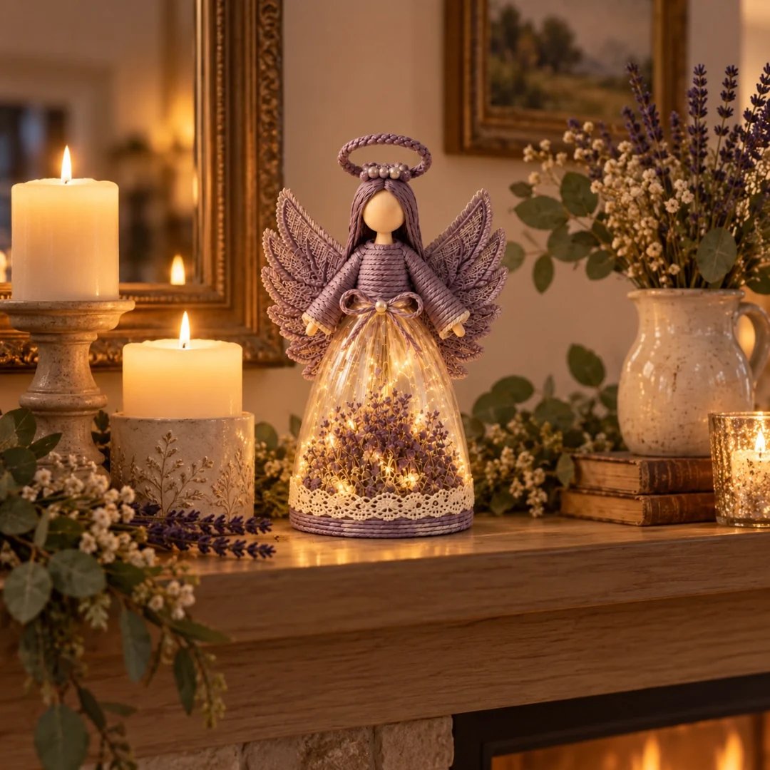 🔥 LAST DAY 49% OFF - 🌸🎁 Lighted Floral Angel Figurine