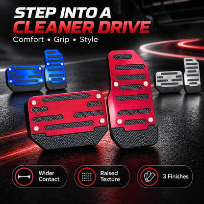 Car Pedal Covers, Aluminum Alloy Sets for Automatic & Manual Vehicles