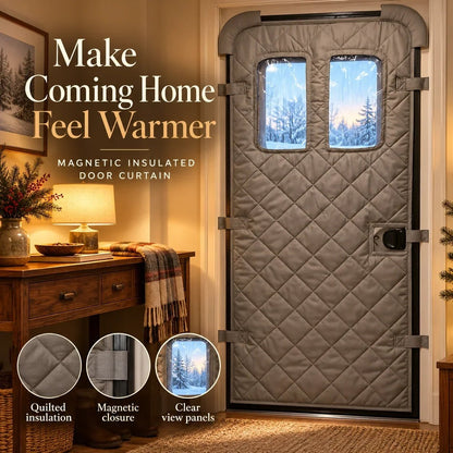 🏠❄️Magnetic Thermal Door Curtain | Keep the Cold Out & Warmth In! 🧲🔥