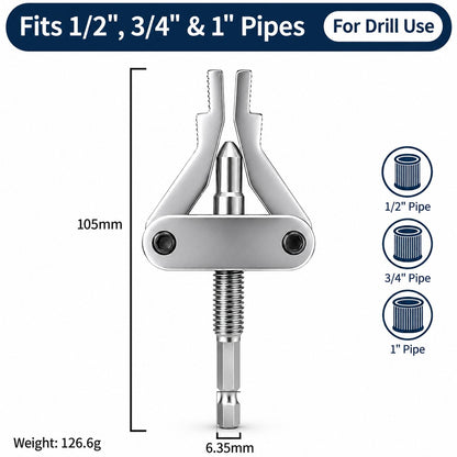 🔥LAST DAY 49% OFF - 🛠️ Broken Pipe Thread Extractor | Fast Drill-Powered Broken Fitting Removal Tool