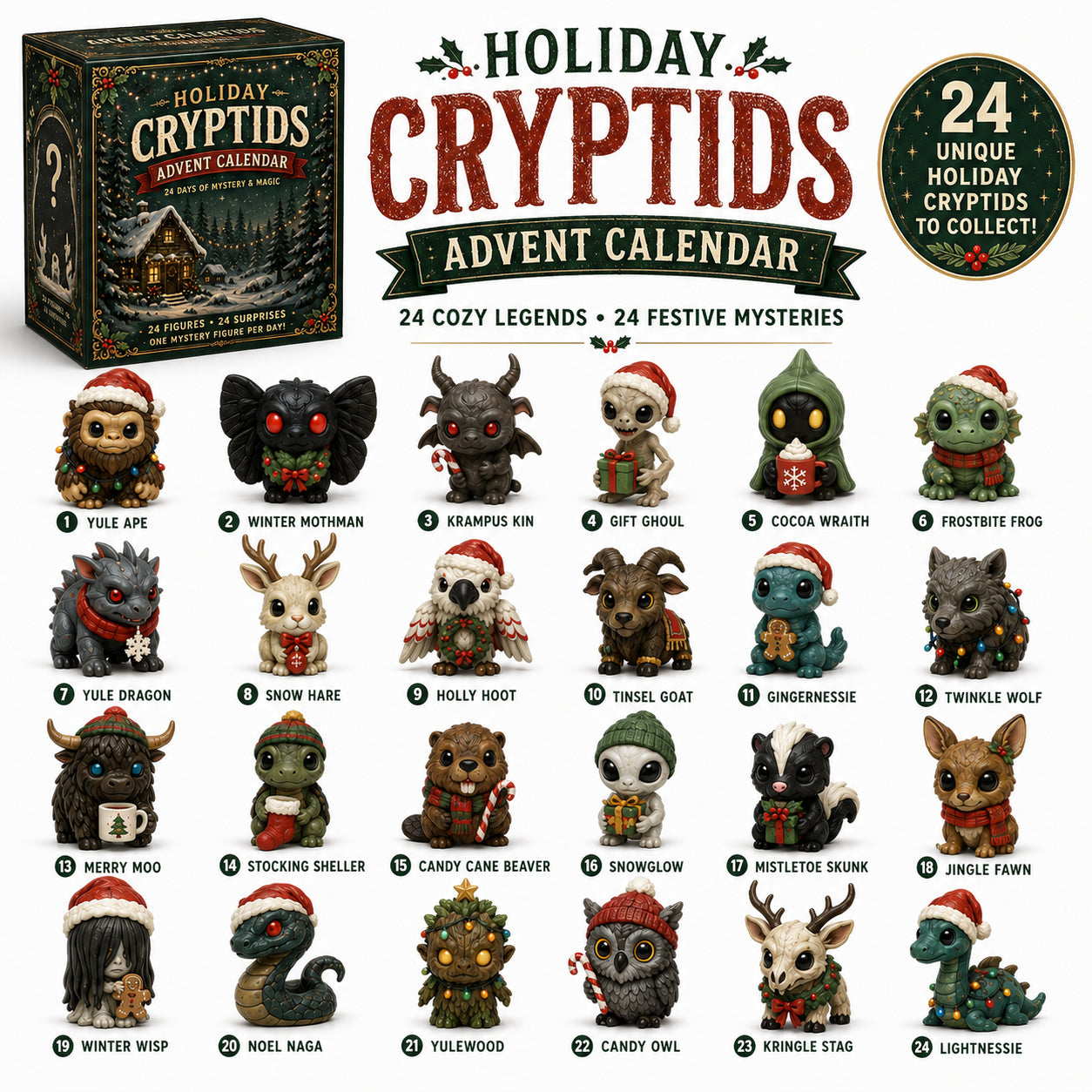 👁️ North American Cryptids Blind Box – 24 Legends, 24 Mysteries 👹