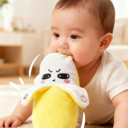 🔥HOTE SALE 49% OFF - 💖Musical Sensory Plush Bundle 🎶 Textured Fruit & Carrot Toys with Fun Sound Effects🍌🍓🥕