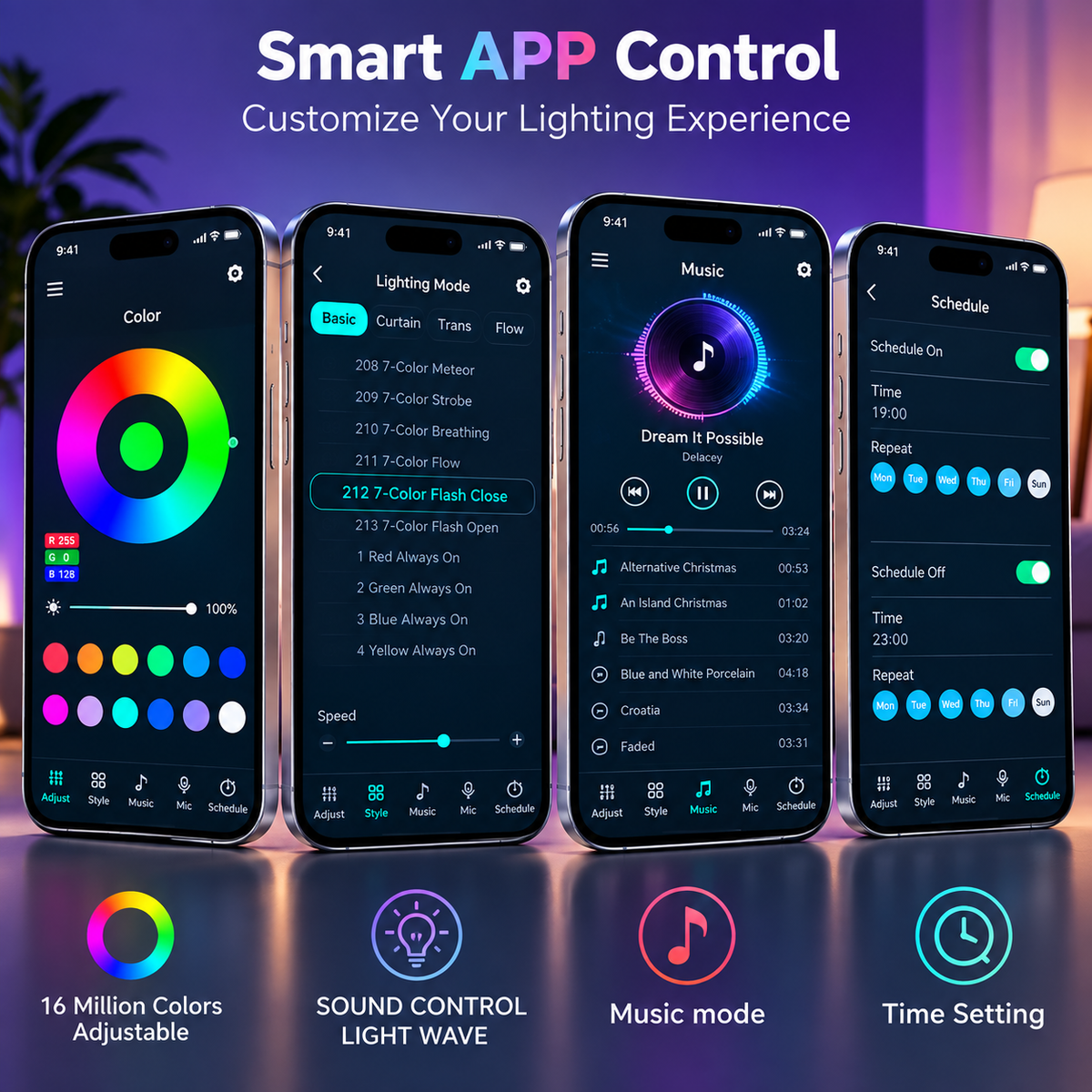 Smart Fireworks LED Light | Music Sync & App Control