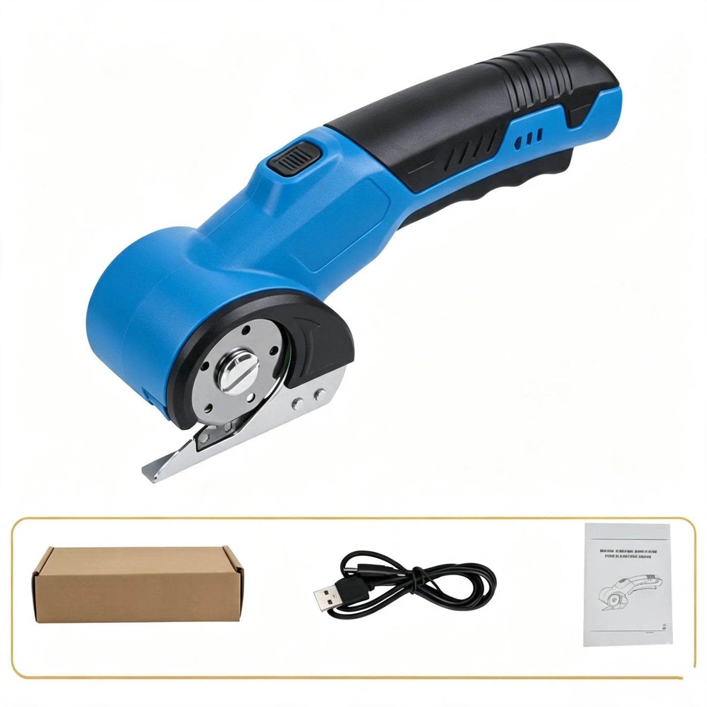 🎉 Cordless Electric Scissors 3.7V – Rechargeable Heavy Duty Cutter with Safety Lock
