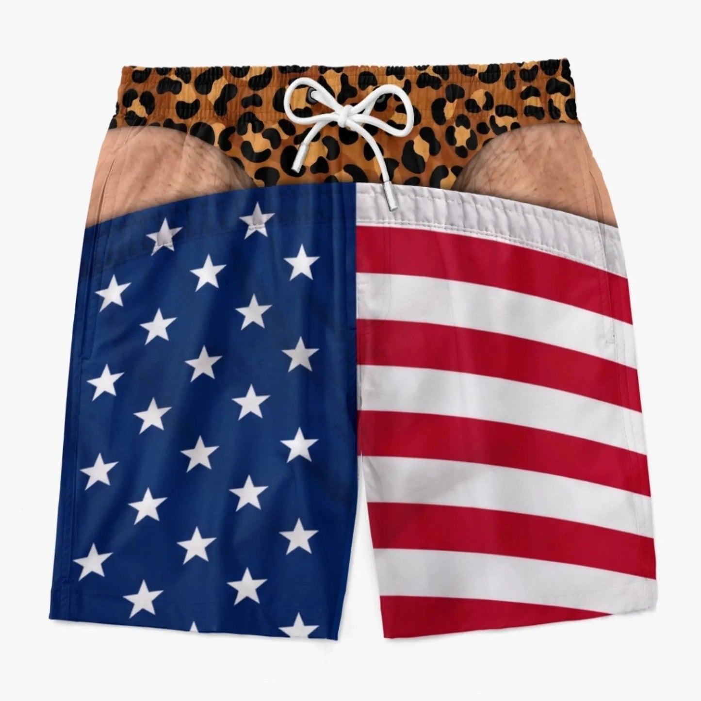 Funny Patriotic Men Swim Trunks - Personalized Birthday Gifts For Husband, Son, Grandson, Brother, Grandpa, Dad, Yourself - Warning Wide Load
