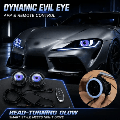 Dynamic Big Eye Ball Fog Lights, LED Adjustable Color 12v Devil Eyes with Lens Light Up Big Eyeball Lights for Car for Any Car Model