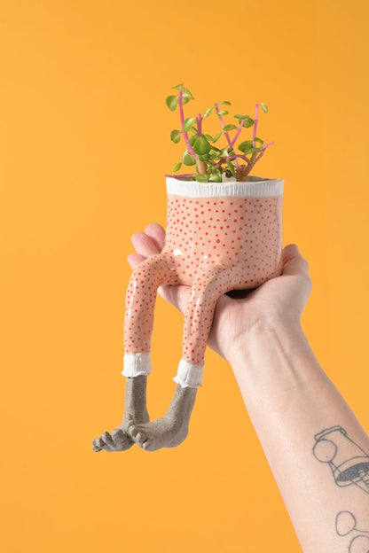 ✨ Cute Legged Human-Shaped Planter Pot Funny Resin Plant Pot