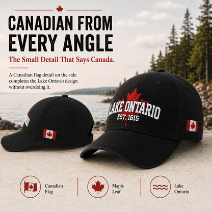 🔥LAST DAY 50% OFF -- 🍁Lake Ontario Forever – Heritage Embroidered Cap (🧢100% Cotton)