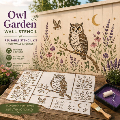 🦋🌸Last Day 50% OFF - 🌿Garden Bloom Wall Stencil Kit | DIY Garden Painting Templates for Every Space