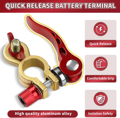 🔥LAST DAY 49% OFF - 🚗🔋Battery Terminal Connectors 1 Pair, Battery Terminals Brass (M8 x 25mm Bolt)