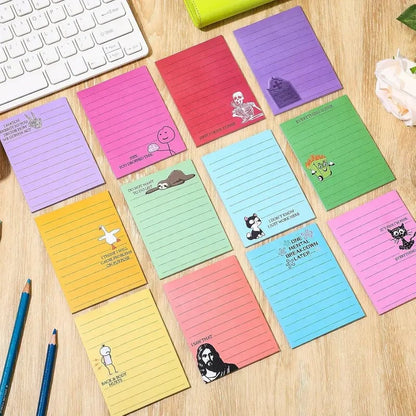 12 Pcs Funny Colleague Gifts - Sarcastic Office Sticky Notes with Flirty Phrases and Passive-Aggressive Jokes,