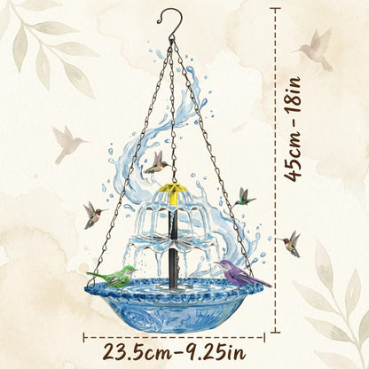 ✨2026 Spring special offer 70% off-🐦Solar Cascade Hanging Bird Bath Fountain